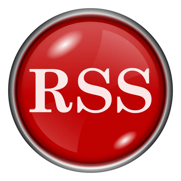 Rode ronde glanzend pictogram — Stockfoto