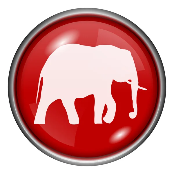 Red round glossy icon — Stock Photo, Image