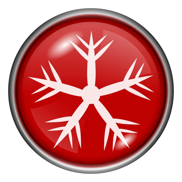 Icona rossa rotonda lucida — Foto Stock