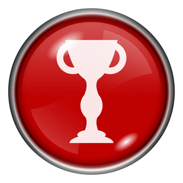 Rode ronde glanzend pictogram — Stockfoto