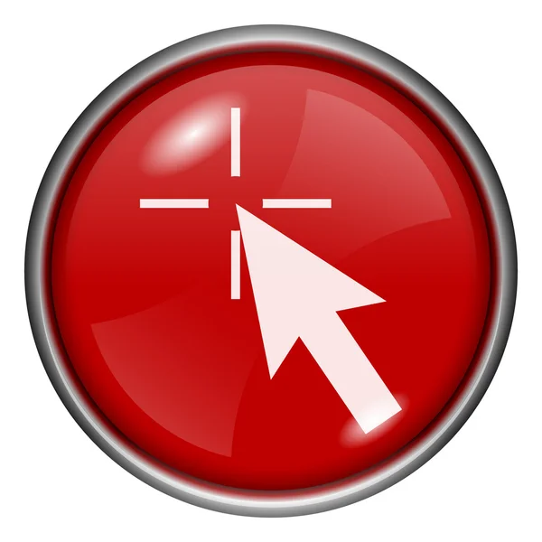 Red round glossy icon — Stock Photo, Image