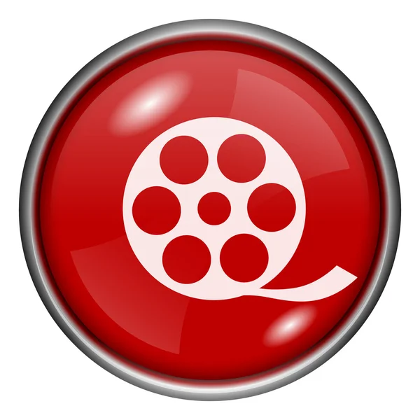 Red round glossy icon — Stock Photo, Image