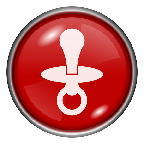 Red round glossy icon — Stock Photo, Image