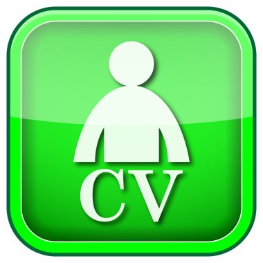 Yeşil kare parlak simge