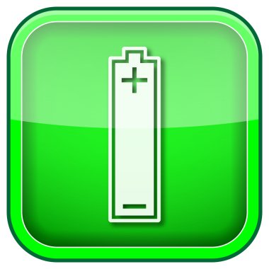 Yeşil kare parlak simge