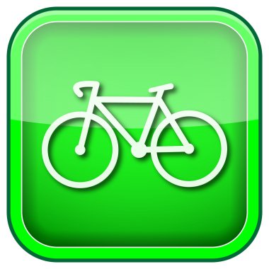 Yeşil kare parlak simge