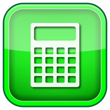 Yeşil kare parlak simge