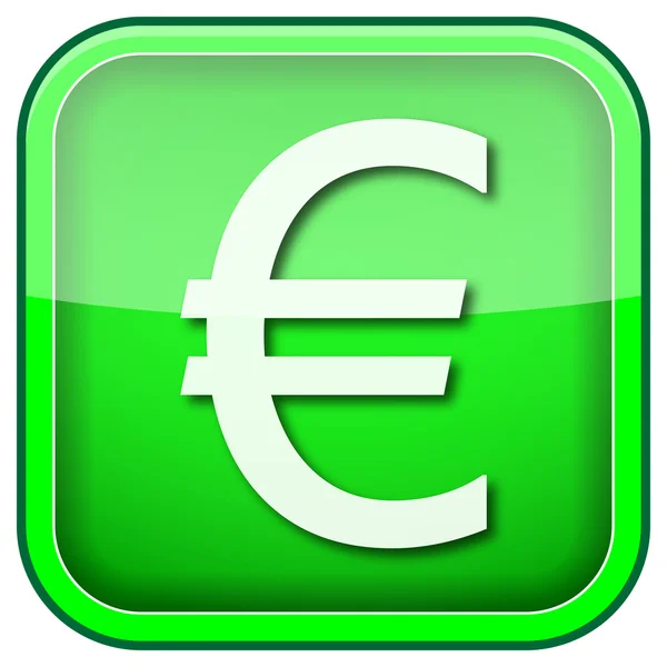 Green square shiny icon — Stock Photo, Image