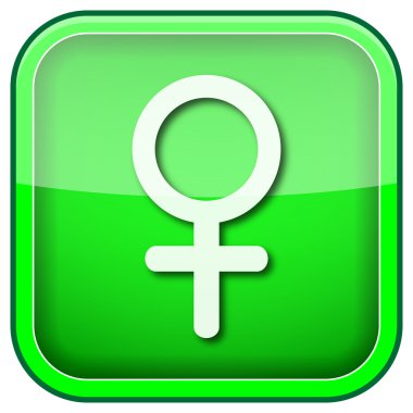 Yeşil kare parlak simge