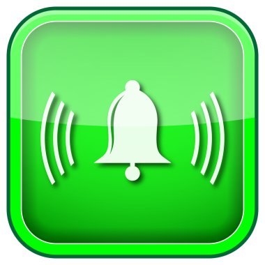 Yeşil kare parlak simge