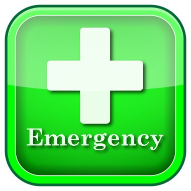 Yeşil kare parlak simge