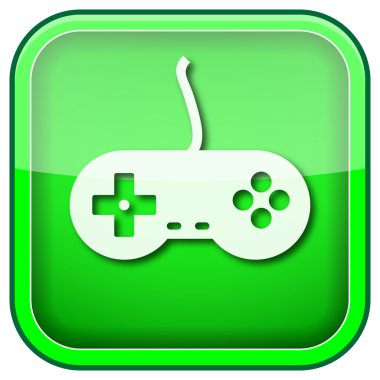 Yeşil kare parlak simge