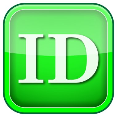 Yeşil kare parlak simge