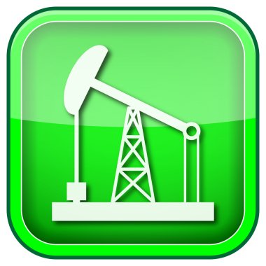 Yeşil kare parlak simge