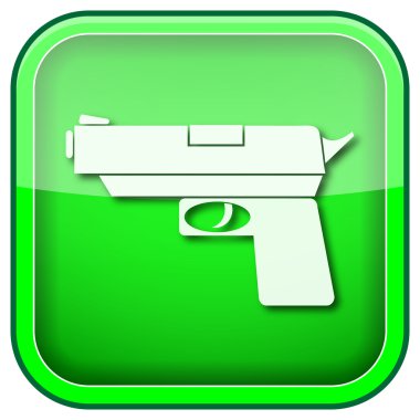 Yeşil kare parlak simge