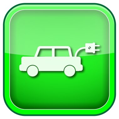 Yeşil kare parlak simge