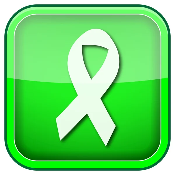 Pictograma verde pătrat strălucitor — Fotografie, imagine de stoc