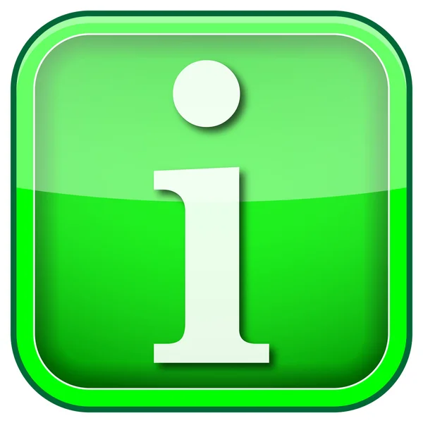 Green square shiny icon — Stock Photo, Image