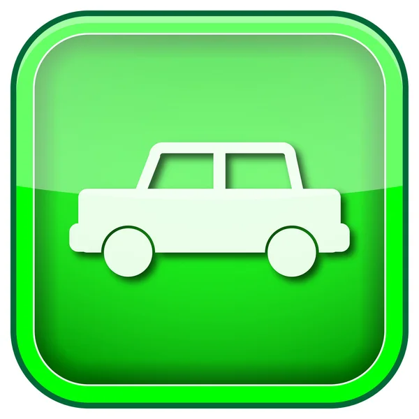 Green square shiny icon — Stock Photo, Image