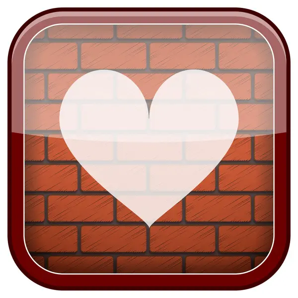 Bricks wall icon — Stock Photo, Image