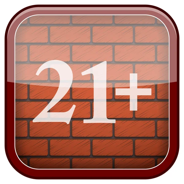 Bricks wall icon — Stock Photo, Image