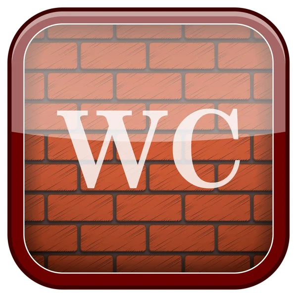Bricks wall icon — Stock Photo, Image