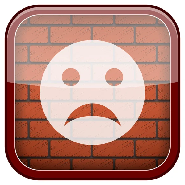 Bricks wall icon — Stock Photo, Image