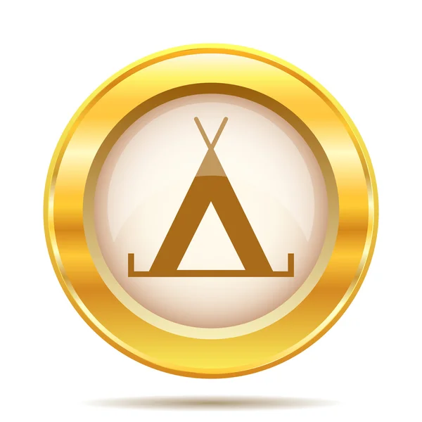 Złoty błyszczący ikona — Zdjęcie stockowe