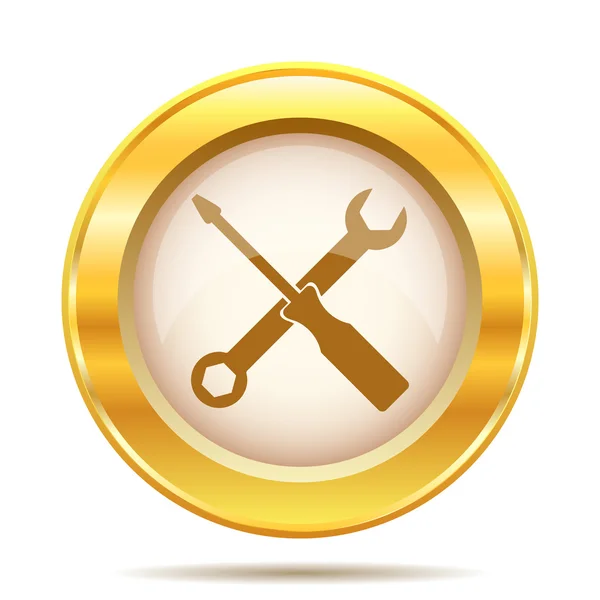 Golden shiny icon — Stock Photo, Image