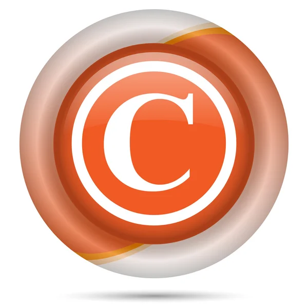 Orange plastic icon — Stock Photo, Image