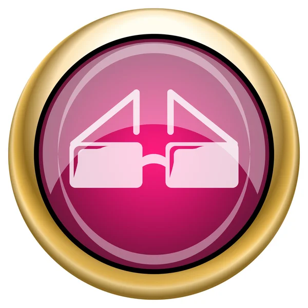 Magenta glanzende pictogram — Stockfoto