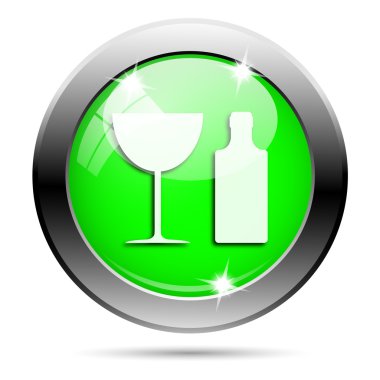 metalik yeşil parlak simge