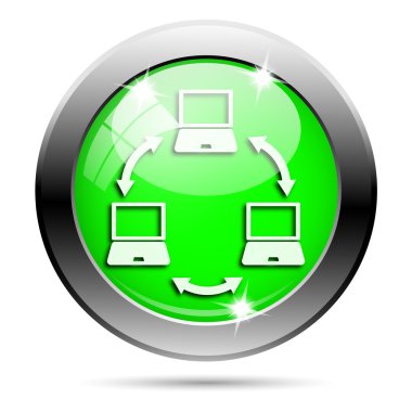 metalik yeşil parlak simge