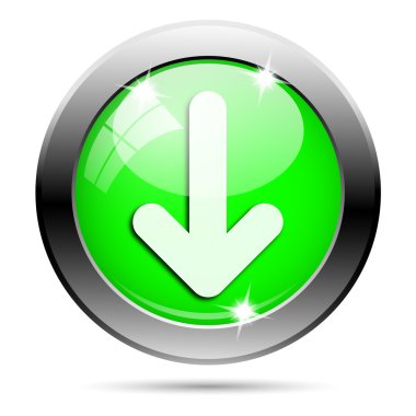 metalik yeşil parlak simge