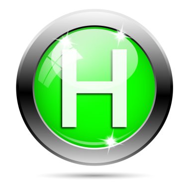 metalik yeşil parlak simge