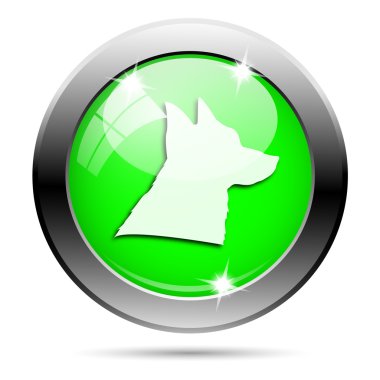 metalik yeşil parlak simge