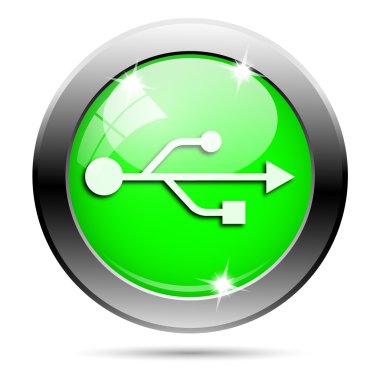 metalik yeşil parlak simge