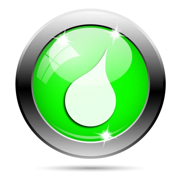 Metallic green glossy icon — Stock Photo, Image