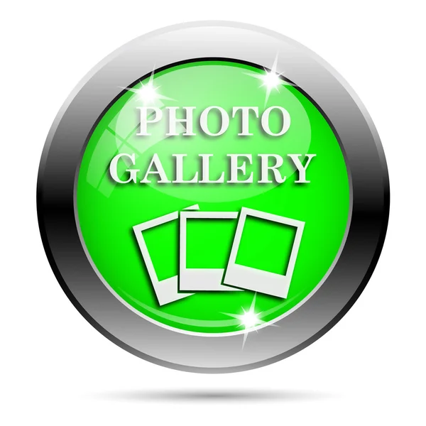 Metallisch groen glanzende pictogram — Stockfoto