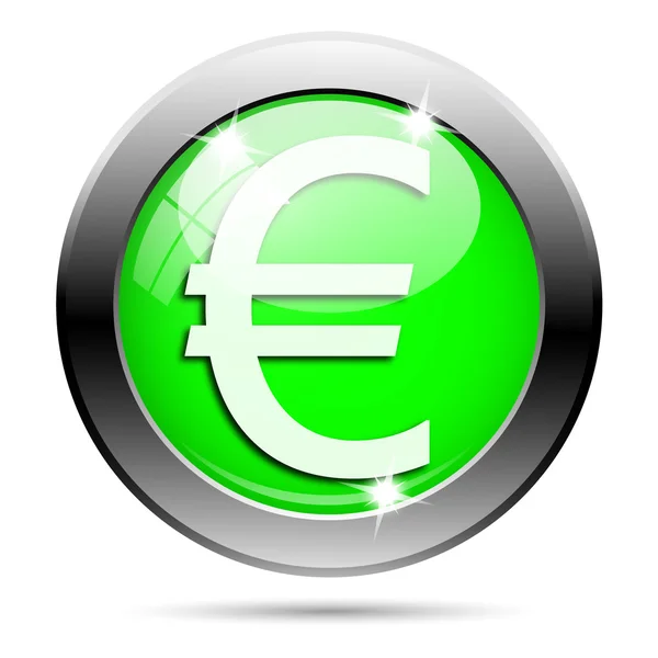 Metallic green glossy icon — Stock Photo, Image