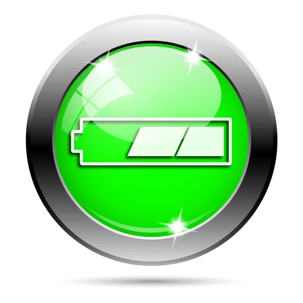 Metallisch grünes Hochglanz-Symbol — Stockfoto