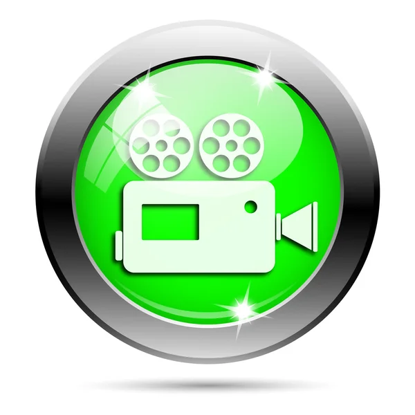 Metallic green glossy icon — Stock Photo, Image