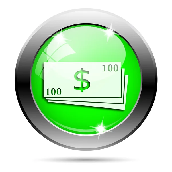 Metallic green glossy icon — Stock Photo, Image