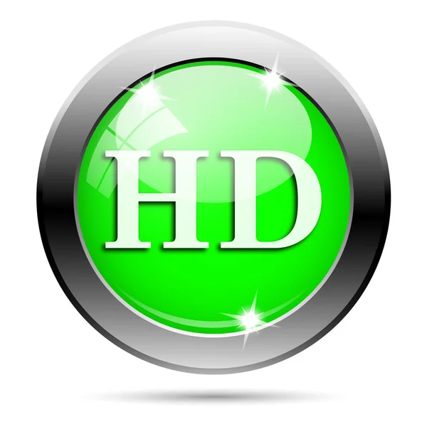 Metallic green glossy icon — Stock Photo, Image