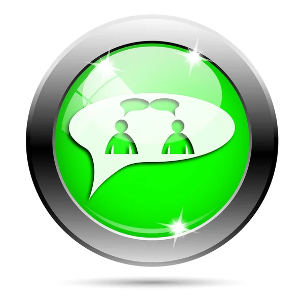 Metallic green glossy icon — Stock Photo, Image