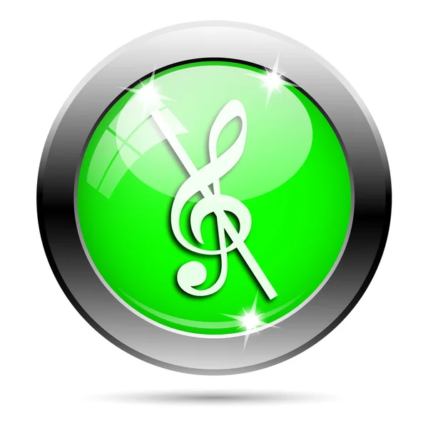 Metallic green glossy icon — Stock Photo, Image