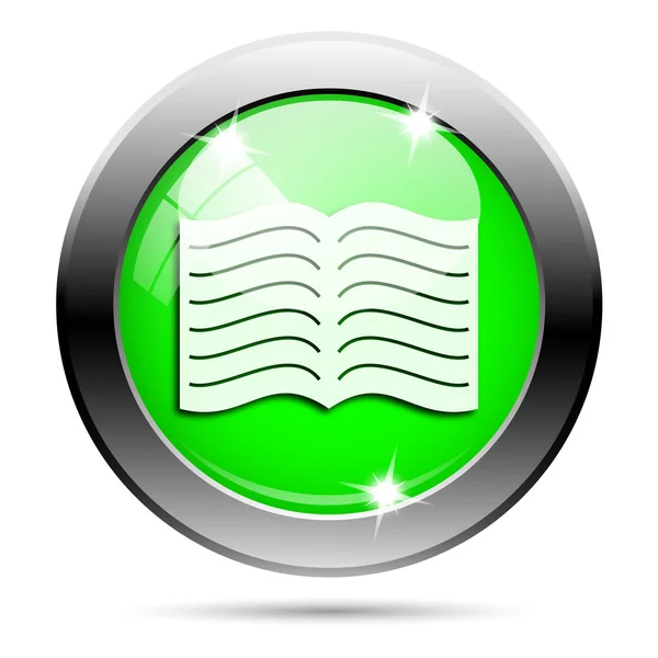 Metallic green glossy icon — Stock Photo, Image