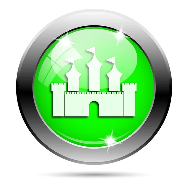 Metallic green glossy icon — Stock Photo, Image