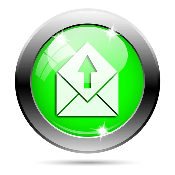 Metallic green glossy icon — Stock Photo, Image