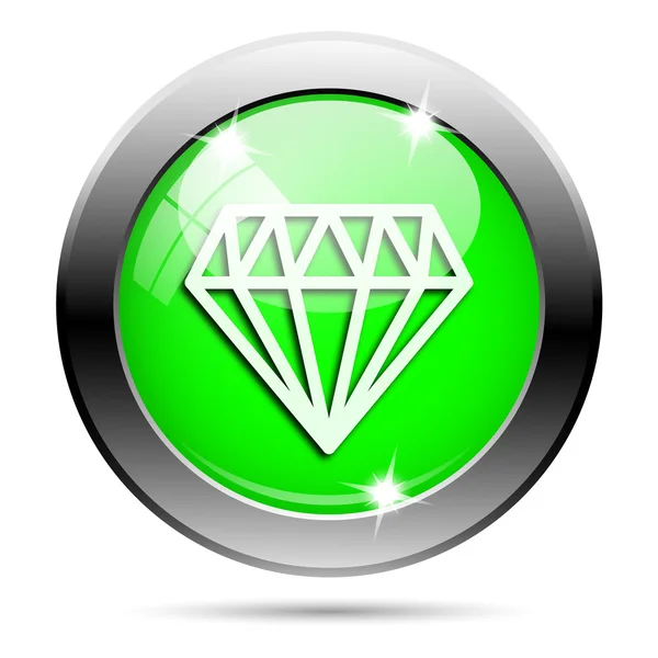 Metallic green glossy icon — Stock Photo, Image